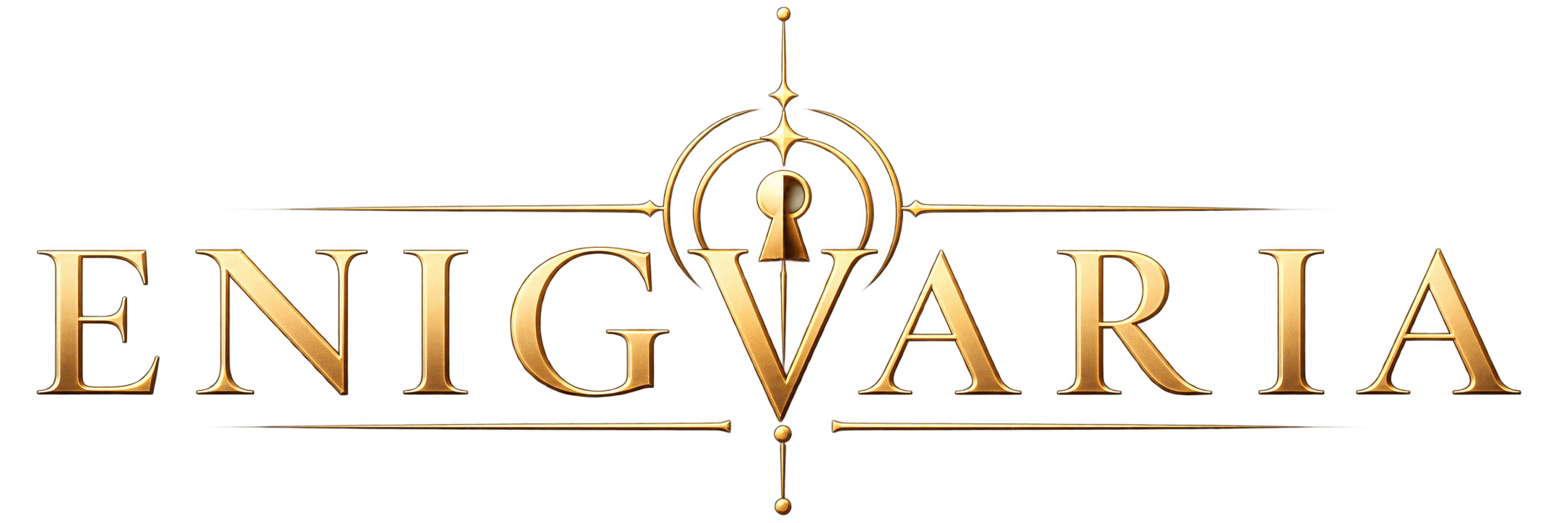 Enigvaria — elegant gold wordmark